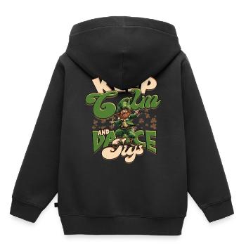 Irish Dance Keep Calm And Dance Jigs - Kinder Premium Organic Hoodie - Schwarz - Hinten - AI Model Kid Male (0cm)