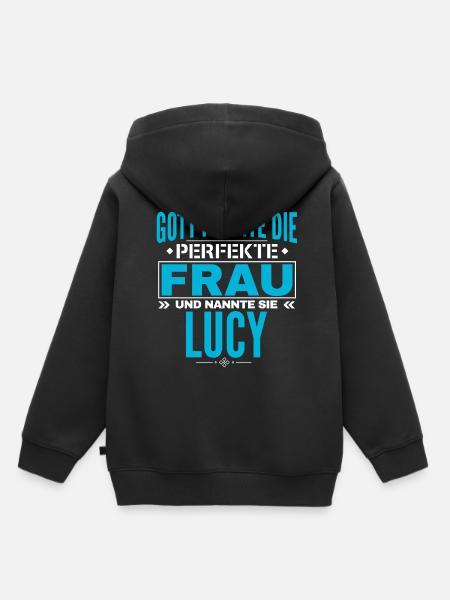 Lucy Name Design - Kinder Premium Organic Hoodie - Schwarz