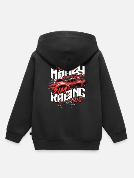 Sim Racing Sim Race - Kinder Premium Organic Hoodie - Schwarz