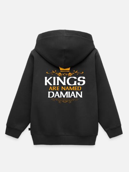 Damian - Kinder Premium Organic Hoodie - Schwarz