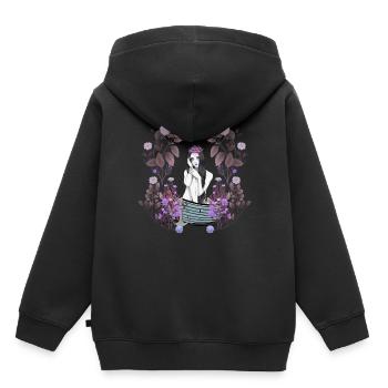 Girl Woman Boot Nostalgic Floral Sensual - Kids Premium Organic Hoodie - black - Back - AI Model Kid Male (0cm)