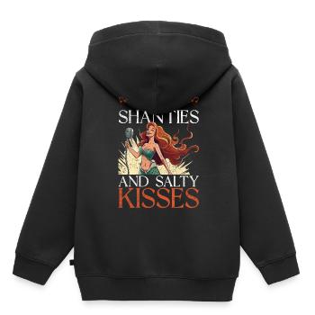 Seemannslieder Sea Shanties And Salty Kisses - Kinder Premium Organic Hoodie - Schwarz - Hinten - AI Model Kid Male (0cm)