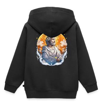 St. Joseph Religious Christian Catholic Saint - Kinder Premium Organic Hoodie - Schwarz - Hinten - AI Model Kid Male (0cm)
