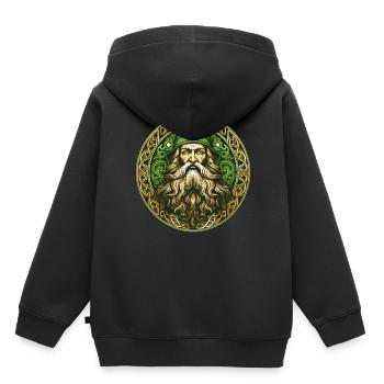 St Patrick Christian Spirituality Catholic Patron - Kinder Premium Organic Hoodie - Schwarz - Hinten - AI Model Kid Male (0cm)