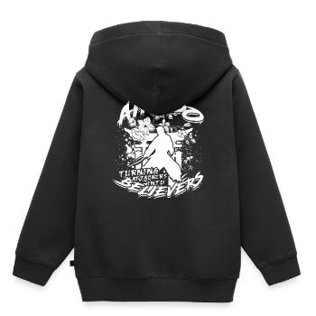 L’Aïkido transforme les attaquants en croyants - Sweat Premium à capuche enfant bio - noir - Dos - AI Model Kid Male (0cm)