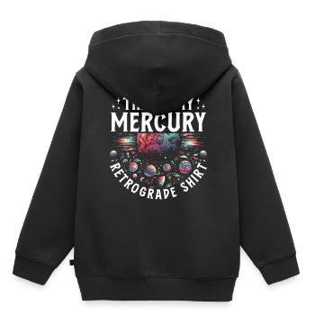 C’est mon Mercure rétrograde - Sweat Premium à capuche enfant bio - noir - Dos - AI Model Kid Male (0cm)