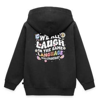 Professeur d’anglais Professeur d’anglais - Sweat Premium à capuche enfant bio - noir - Dos - AI Model Kid Male (0cm)