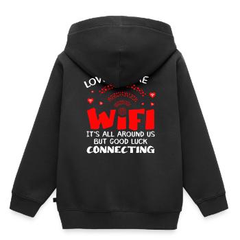 Love Is Like xxWifi Anti Valentines Day Humor Funn - Kinder Premium Organic Hoodie - Schwarz - Hinten - AI Model Kid Male (0cm)