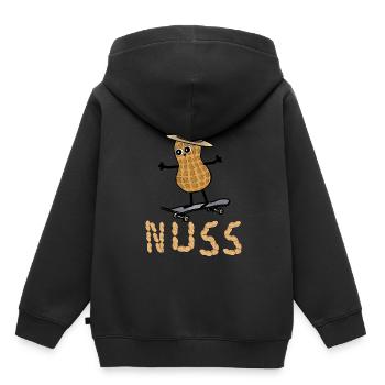 Cacahuète Patineuse Patinage Adolescents Enfants Enfant - Sweat Premium à capuche enfant bio - noir - Dos - AI Model Kid Male (0cm)