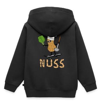 Cacahuète Cuire Légume Cuisson Rapide Cuisson Patin - Sweat Premium à capuche enfant bio - noir - Dos - AI Model Kid Male (0cm)