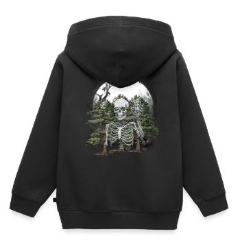 Wald Geist Gespenst Mitternacht Spuk Halloween - Kinder Premium Organic Hoodie - Schwarz - Hinten - AI Model Kid Male (0cm)