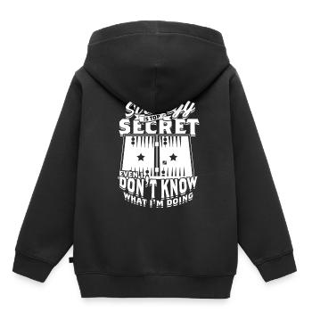 Backgammon Ma stratégie est top secrète - Sweat Premium à capuche enfant bio - noir - Dos - AI Model Kid Male (0cm)