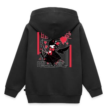 Goth Cupid Harajuku Emo Japanese Punk Aesthetic - Kinder Premium Organic Hoodie - Schwarz - Hinten - AI Model Kid Male (0cm)