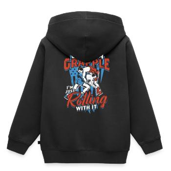 Sambo Life Is A Grapple I'm Just Rolling With It - Kids Premium Organic Hoodie - black - Back - AI Model Kid Male (0cm)