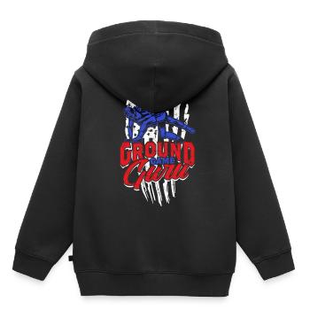Sambo Ground Game Guru - Sweat Premium à capuche enfant bio - noir - Dos - AI Model Kid Male (0cm)