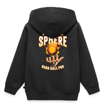Gagaball Gaga Ball Peur de la sphère Gaga Ball Pro - Sweat Premium à capuche enfant bio - noir - Dos - AI Model Kid Male (0cm)