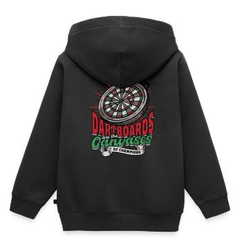 Dard joueur de fléchettes - Sweat Premium à capuche enfant bio - noir - Dos - AI Model Kid Male (0cm)