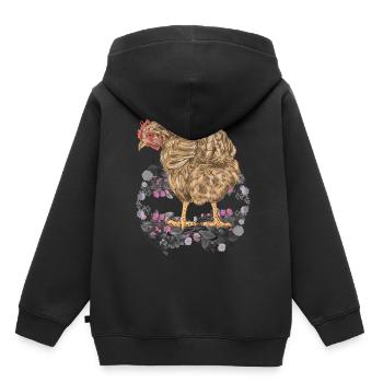 Frühling Ostern Huhn Federvieh Natur Geflügel - Kinder Premium Organic Hoodie - Schwarz - Hinten - AI Model Kid Male (0cm)