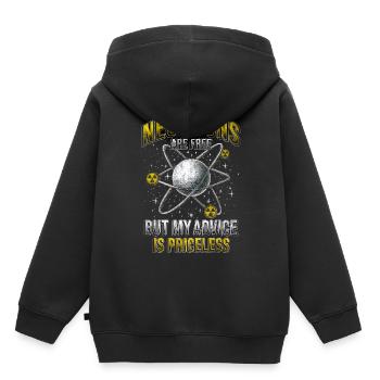 Les neutrons de l’ingénieur nucléaire sont gratuits - Sweat Premium à capuche enfant bio - noir - Dos - AI Model Kid Male (0cm)