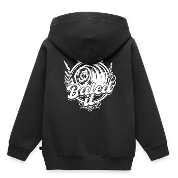 Landwirt Heu Stroh Strohballen Heuballen Baled It - Kinder Premium Organic Hoodie - Schwarz - Hinten - AI Model Kid Male (0cm)