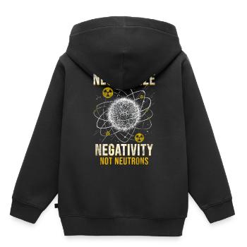 Un ingénieur nucléaire neutralise les neutrons négatifs - Sweat Premium à capuche enfant bio - noir - Dos - AI Model Kid Male (0cm)
