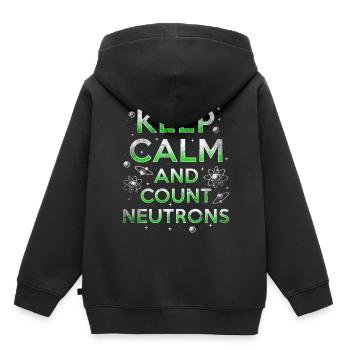 Ingénieur nucléaire Garder Son Calme Et Compter Les Neutrons - Sweat Premium à capuche enfant bio - noir - Dos - AI Model Kid Male (0cm)