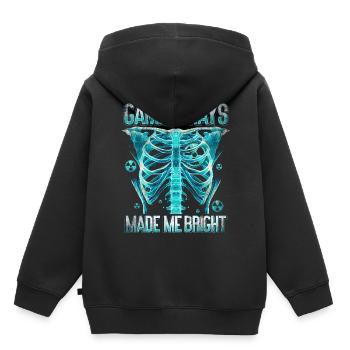 Les rayons gamma m’ont rendu brillant - Sweat Premium à capuche enfant bio - noir - Dos - AI Model Kid Male (0cm)
