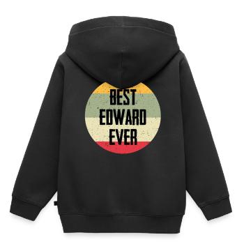 Le meilleur Edward de tous les temps - Sweat Premium à capuche enfant bio - noir - Dos - AI Model Kid Male (0cm)