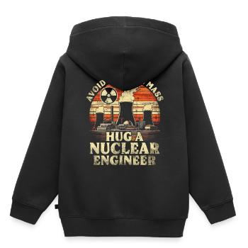 Ingénieur Nucléaire Technicien Nucléaire - Sweat Premium à capuche enfant bio - noir - Dos - AI Model Kid Male (0cm)