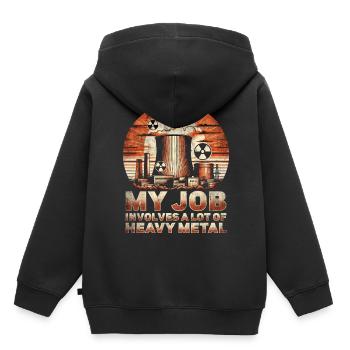 Ingénieur Nucléaire Technicien Nucléaire - Sweat Premium à capuche enfant bio - noir - Dos - AI Model Kid Male (0cm)