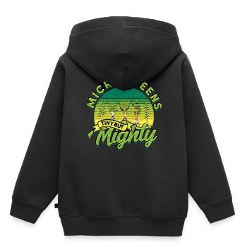 Micro-pousses Micro-pousses - Sweat Premium à capuche enfant bio - noir - Dos - AI Model Kid Male (0cm)