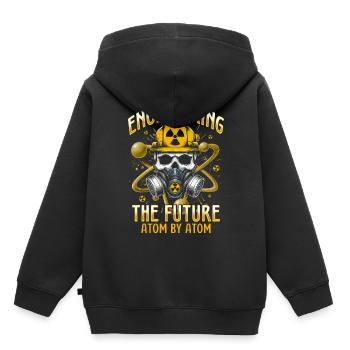 Ingénieur Nucléaire Technicien Nucléaire - Sweat Premium à capuche enfant bio - noir - Dos - AI Model Kid Male (0cm)