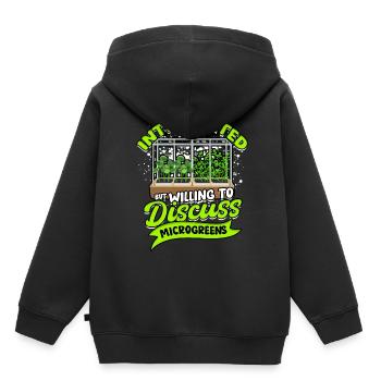 Micro-pousses Micro-pousses - Sweat Premium à capuche enfant bio - noir - Dos - AI Model Kid Male (0cm)