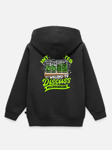 Microgreen Microgreens - Kinder Premium Organic Hoodie - Schwarz