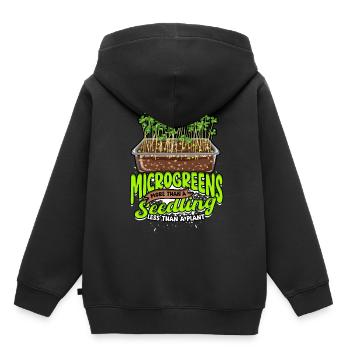 Micro-pousses Micro-pousses - Sweat Premium à capuche enfant bio - noir - Dos - AI Model Kid Male (0cm)