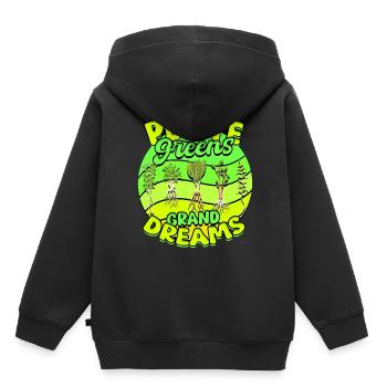 Micro-pousses Micro-pousses - Sweat Premium à capuche enfant bio - noir - Dos - AI Model Kid Male (0cm)