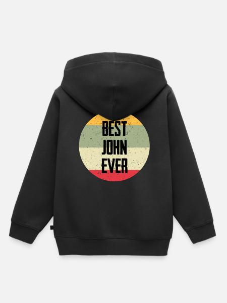 Best John Ever - Kinder Premium Organic Hoodie - Schwarz