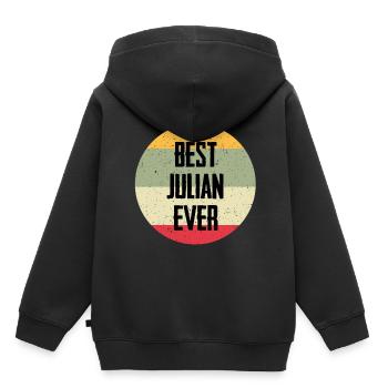 Best Julian Ever - Kinder Premium Organic Hoodie - Schwarz - Hinten - AI Model Kid Male (0cm)