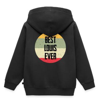 Best Louis Ever - Kinder Premium Organic Hoodie - Schwarz - Hinten - AI Model Kid Male (0cm)