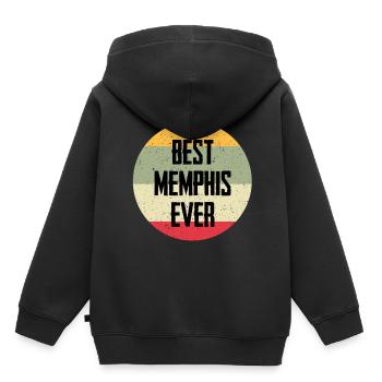 Le meilleur Memphis de tous les temps - Sweat Premium à capuche enfant bio - noir - Dos - AI Model Kid Male (0cm)