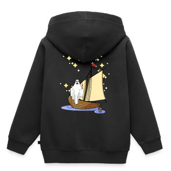 Geister Seefahrt Spuk Gespenst Horror Halloween - Kinder Premium Organic Hoodie - Schwarz - Hinten - AI Model Kid Male (0cm)