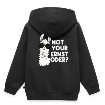 pas votre sérieux ou - Sweat Premium à capuche enfant bio - noir - Dos - AI Model Kid Male (0cm)