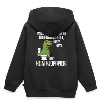 À certains, je souhaite une diarrhée permanente - Sweat Premium à capuche enfant bio - noir - Dos - AI Model Kid Male (0cm)