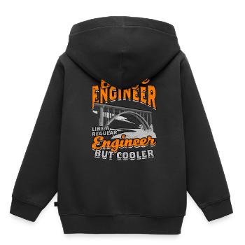 Ingénieur Ponts Génie Civil - Sweat Premium à capuche enfant bio - noir - Dos - AI Model Kid Male (0cm)