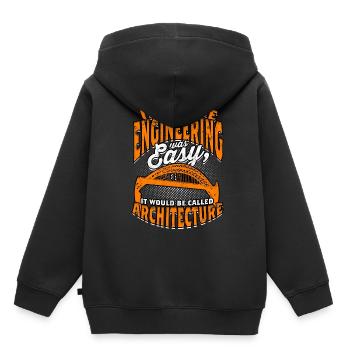 Ingénieur Ponts Génie Civil - Sweat Premium à capuche enfant bio - noir - Dos - AI Model Kid Male (0cm)