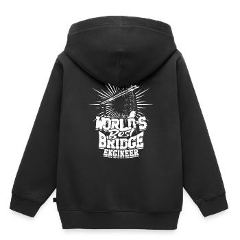 Ingénieur Ponts Génie Civil - Sweat Premium à capuche enfant bio - noir - Dos - AI Model Kid Male (0cm)