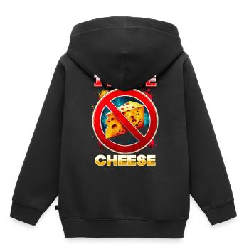 Je déteste le fromage - Sweat Premium à capuche enfant bio - noir - Dos - AI Model Kid Male (0cm)