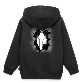 Mitternacht Heiliger Geist Gespenst Halloween Spuk - Kinder Premium Organic Hoodie - Schwarz - Hinten - AI Model Kid Male (0cm)