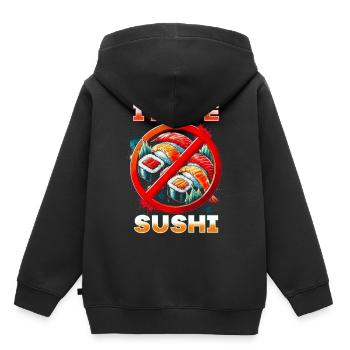 I hate sushi - Kids Premium Organic Hoodie - black - Back - AI Model Kid Male (0cm)