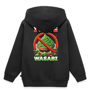 I hate wasabi - Kids Premium Organic Hoodie - black - Back - AI Model Kid Male (0cm)